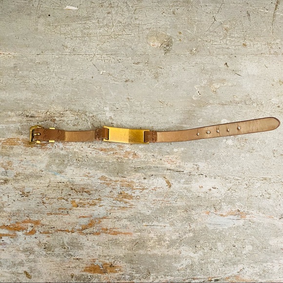 ♥️ Michael Kors ♥️ Gold & Tan Logo Bracelet - Picture 5 of 9
